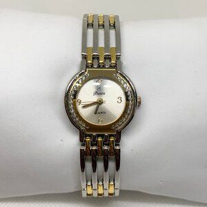 Riviera women’s wrist watches gold gold silver tone 25mm  rhinestones running